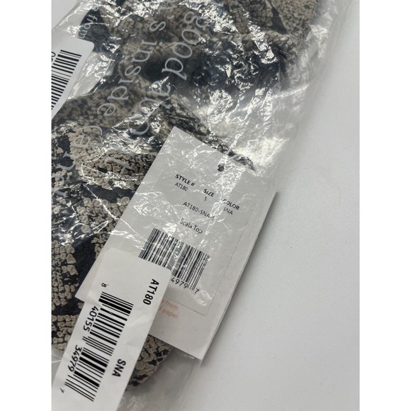 NWT Andie Swim The Scala Strapless Snakeskin Print Swimsuit Top Size Small - Picture 4 of 5